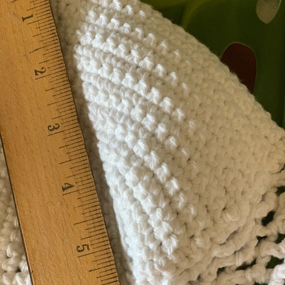 Boho-Chic Angel White Crochet Bikini Top - Picture 4 of 5